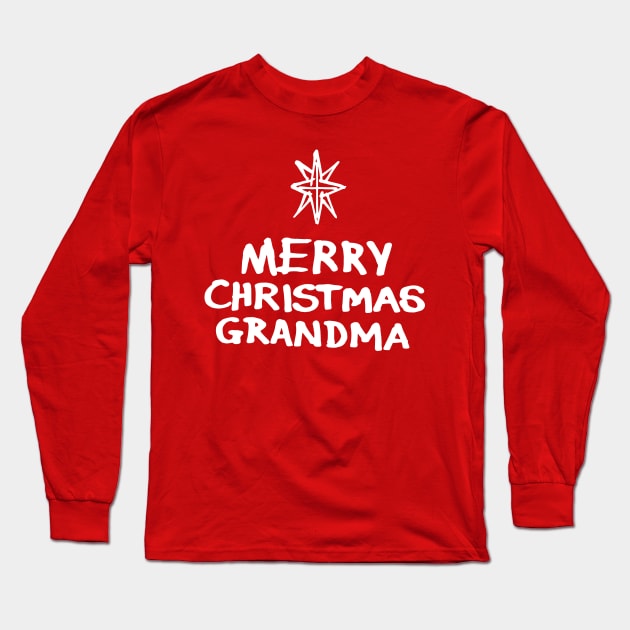 Merry Christmas Grandma B Long Sleeve T-Shirt by Very Simple Graph